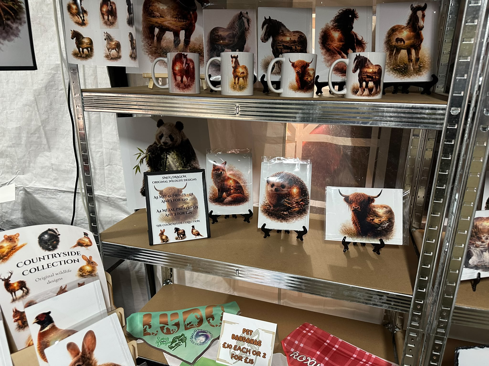 Shelving With Panda Print